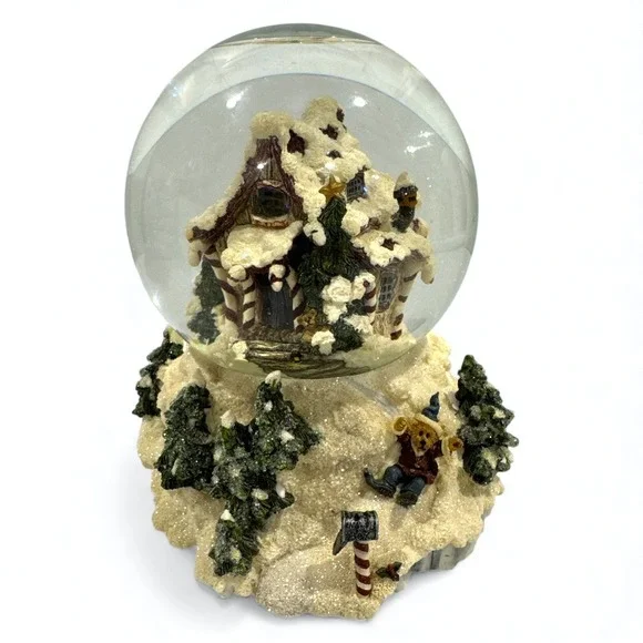 Boyds Bearly-Built Villages Kringles Shanty‎ Winter 2000's Snow Globe Music Box - Picture 7 of 11